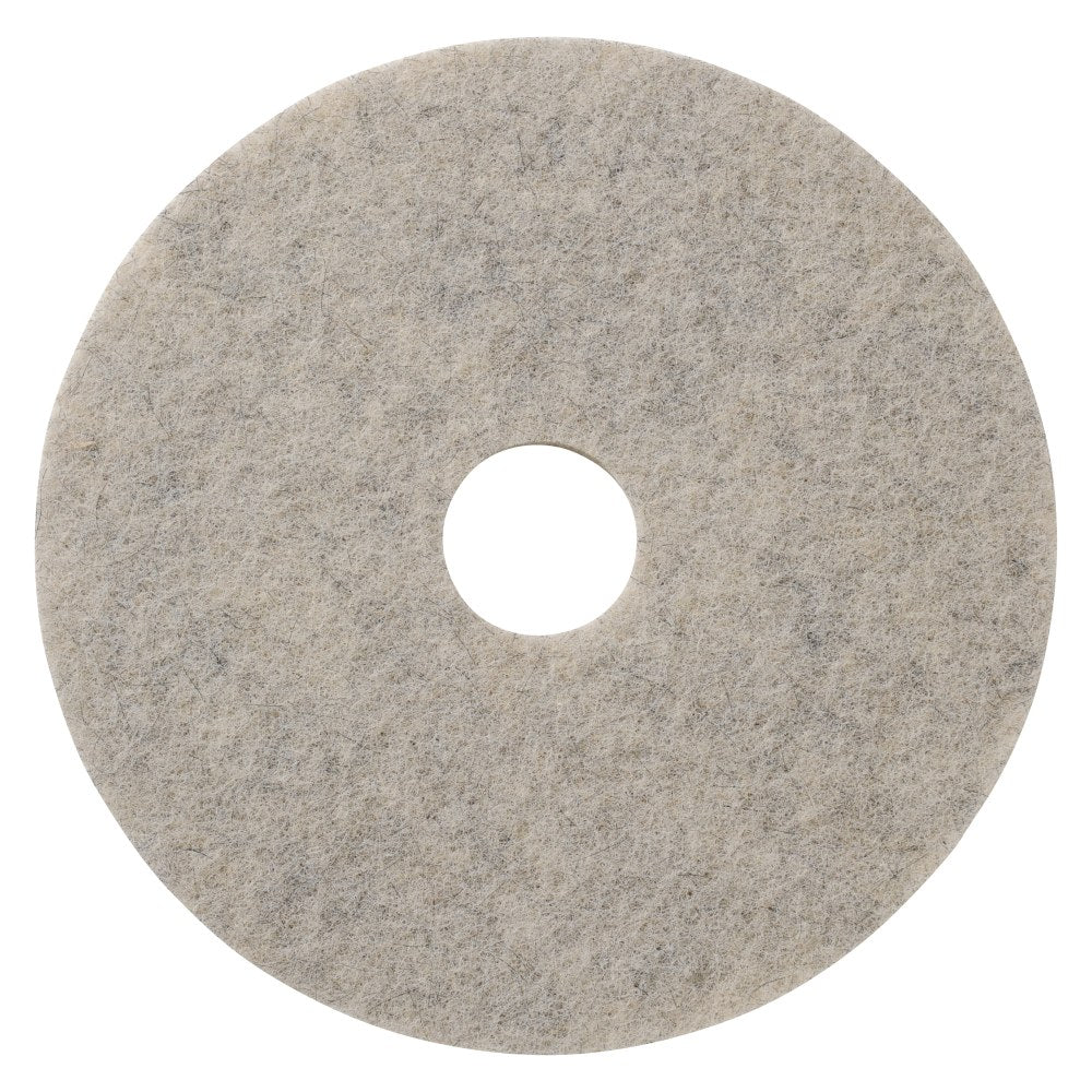 Americo Combo UHS Burnishing Floor Pad, 20in Diameter, Beige, Box Of 5