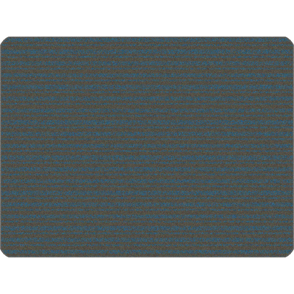 Carpets for Kids KIDSoft Subtle Stripes Tonal Solid Rug, 4" x 6ft, Gray/Blue