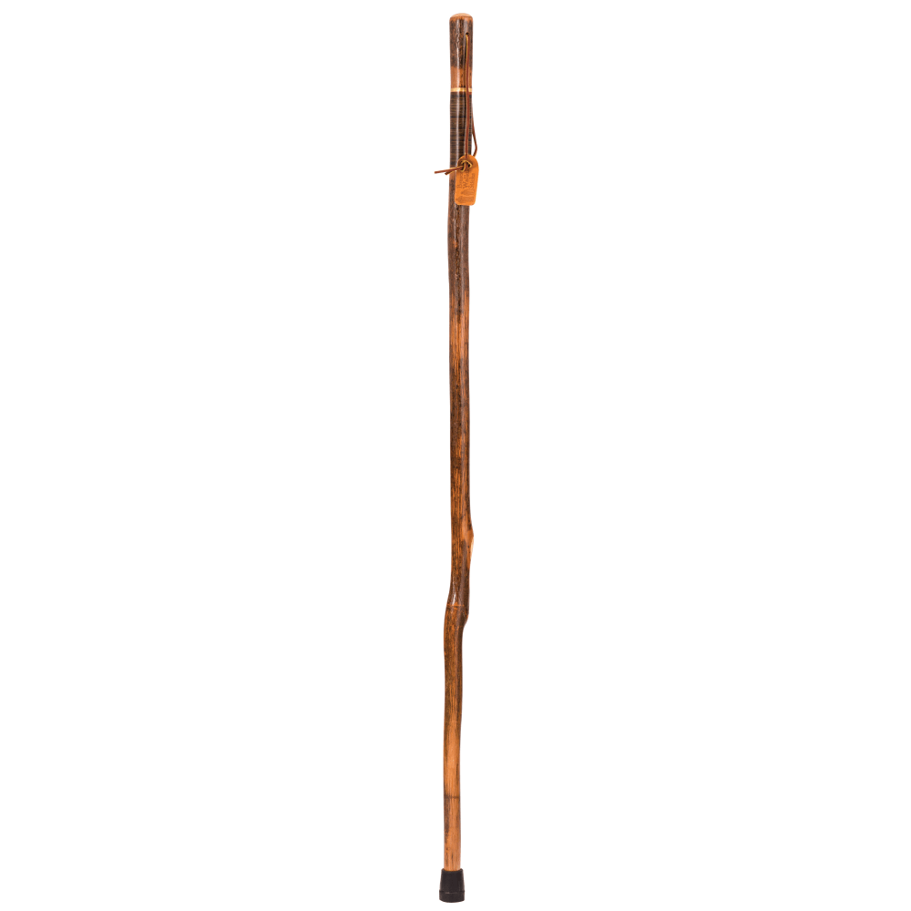 Brazos Walking Sticks Safari Leather Handle Exotic Wood Walking Stick, 58in