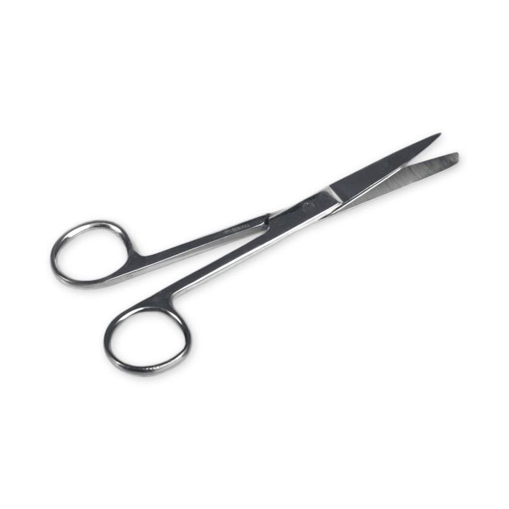 Medline Sharp/Blunt Operating Room Scissors, 5 1/2in, Stainless Steel, Pack Of 25