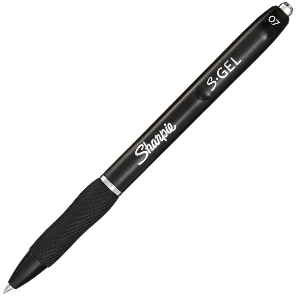 Sharpie S Gel Pens, Medium Point, 0.7 mm, Black Barrel, Black Ink, Pack Of 36 Pens