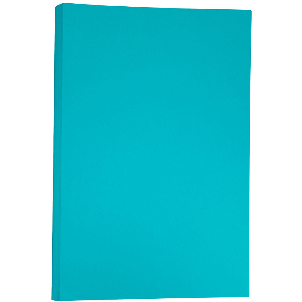 JAM Paper Card Stock, Sea Blue, Ledger (11in x 17in), 65 Lb, 30% Recycled, Pack Of 50