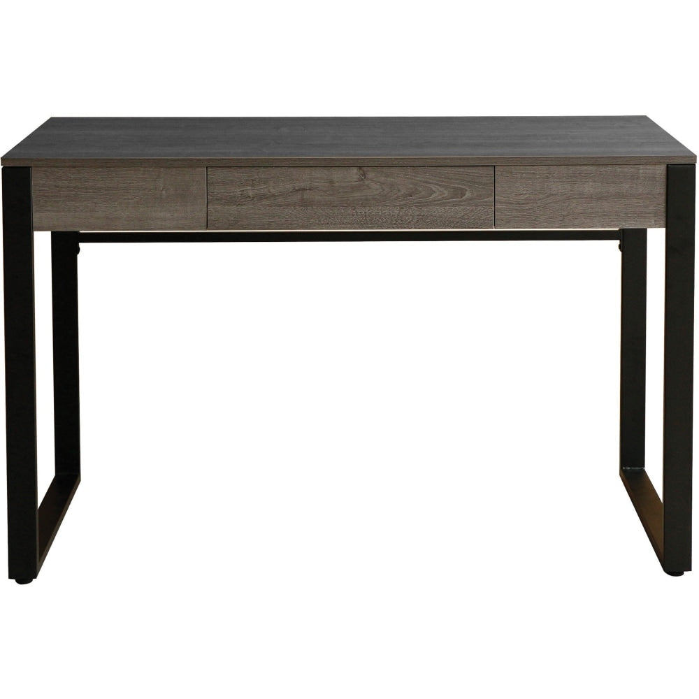 Lorell SOHO Table Desk - 47in x 23.5in x 30in - 1 - Band Edge - Material: Steel Leg, Laminate Top, Polyvinyl Chloride (PVC) Edge, Steel Base - Finish: Charcoal, Powder Coated Base