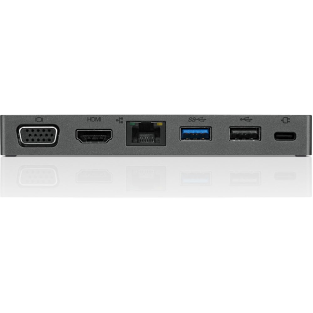 Lenovo Powered USB-C Travel Hub - for Notebook - USB Type C - 3 x USB Ports - 1 x USB 2.0 - USB Type-C - Network (RJ-45) - HDMI - VGA - Wired