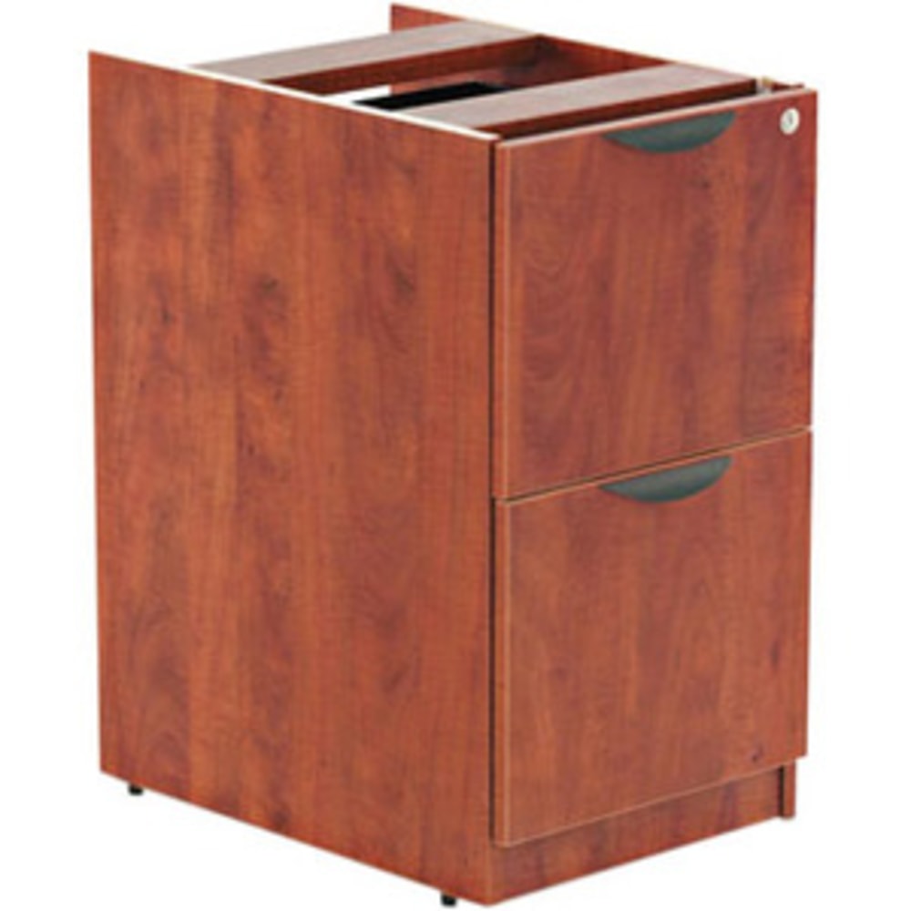 Alera Valencia 16inW Vertical 2-Drawer Pedestal File Cabinet For Computer Desk, Medium Cherry