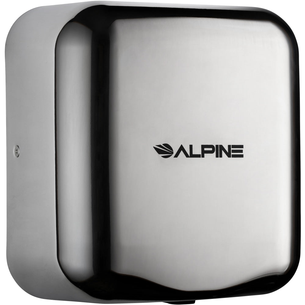 Alpine Industries Hemlock Commercial Automatic High-Speed Electric Hand Dryers, Chrome, Pack Of 2 Dryers