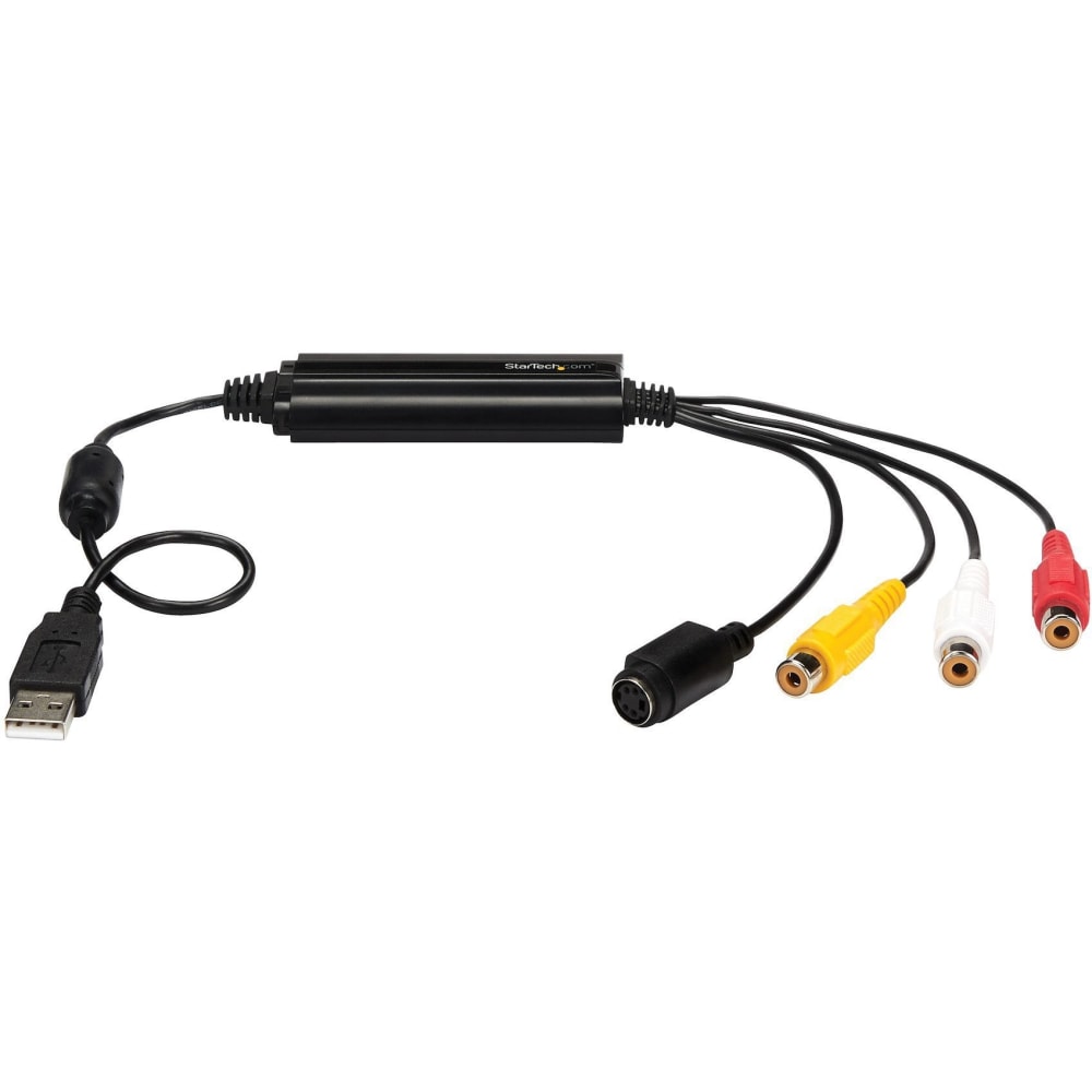 StarTech.com USB Video Capture Adapter Cable - S-Video/Composite to USB 2.0 - TWAIN Support - Analog to Digital Converter - Windows Only