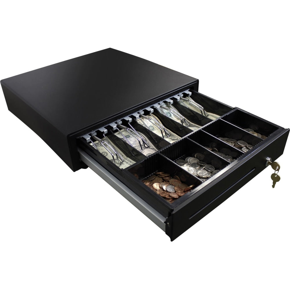 Adesso 16in POS Cash Drawer With Removable Cash Tray - 5 Bill - 8 Coin - 1 Media Slot - 3 Lock PositionSerial Port, - Steel - 3.9in Height x 16in Width x 16in Depth