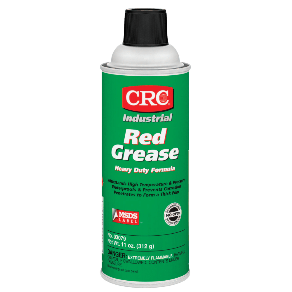 CRC Red Grease, 16 Oz Aerosol Cans, Pack Of 12 Cans