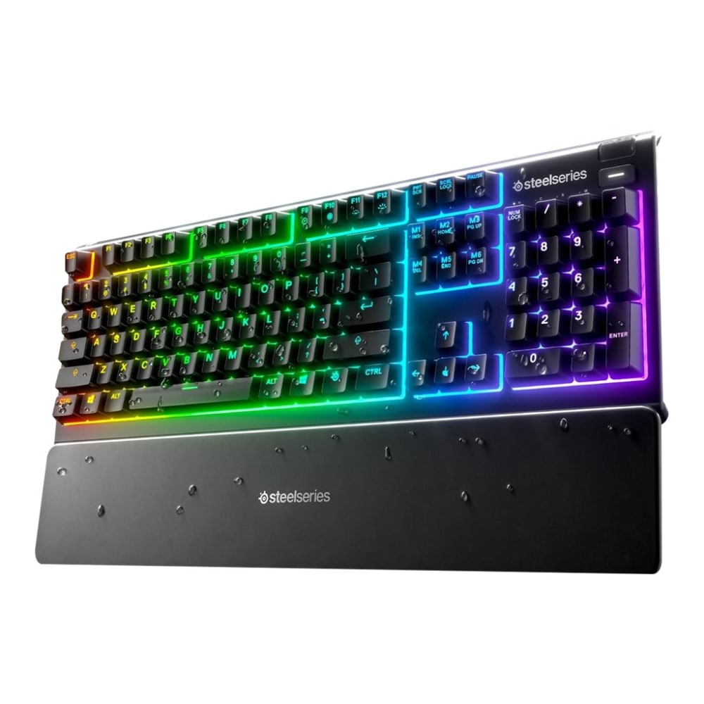 SteelSeries Apex 3 - Keyboard - backlit - USB - key switch: Whisper Quiet Gaming Switch