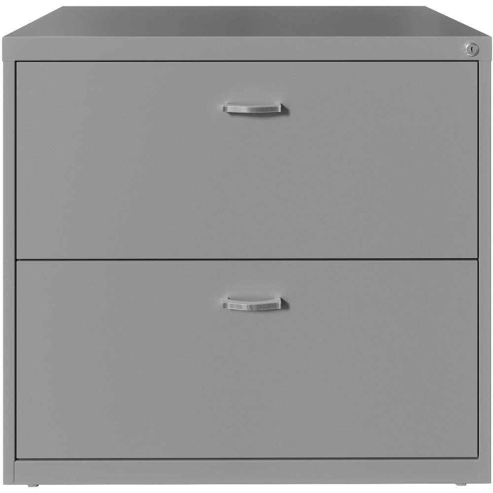 NuSparc 30inW Lateral File 2-Drawer w/ Arc Pull, Silver, 1 Each