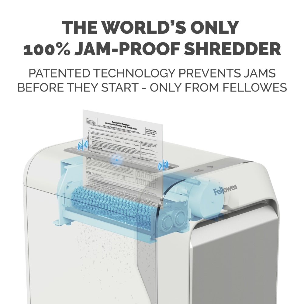 Fellowes LX220 100% Jam Proof Micro-Cut 20-Sheet Shredder, White, 5015501