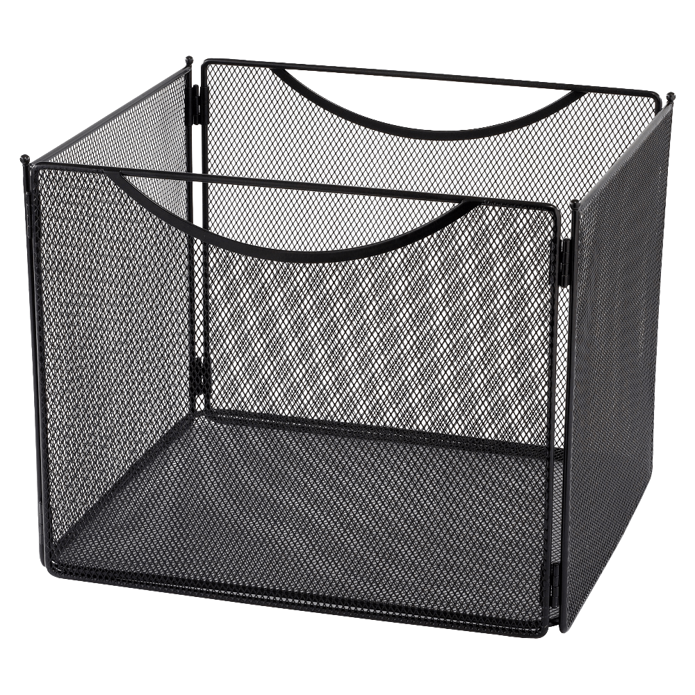 Safco Mesh Desktop File Box, Letter Size, 10inH x 12 1/2inW x 11inD, Black