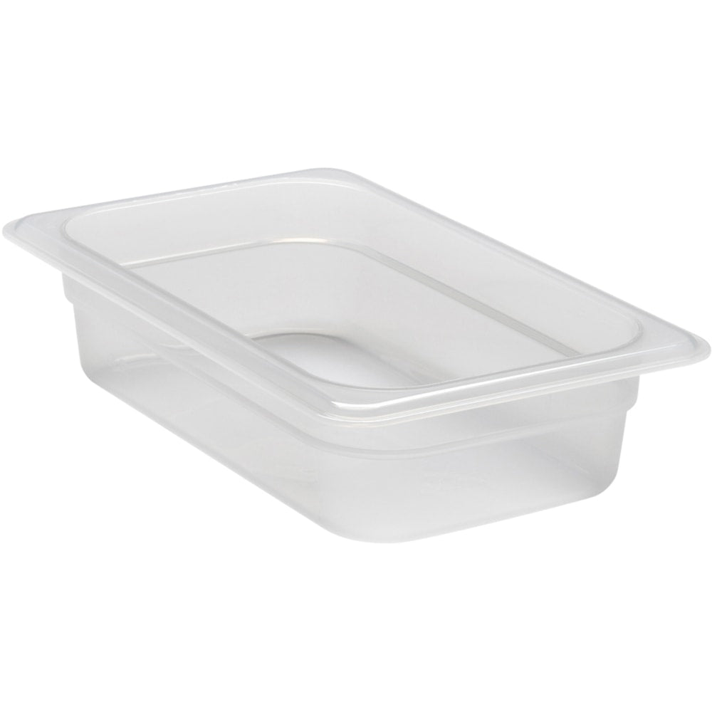 Cambro Translucent GN 1/4 Food Pans, 2-1/2inH x 6-3/8inW x 10-7/16inD, Pack Of 6 Containers