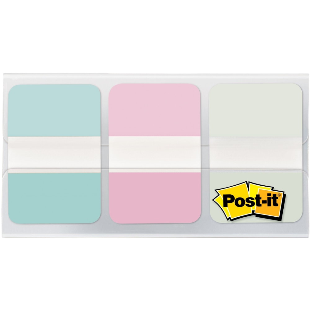 Post-it Pastel Color Tabs - 12 Tab(s)/Set - 1in Tab Height x 1.50in Tab Width - Assorted Pastel Tab(s) - 36 / Pack