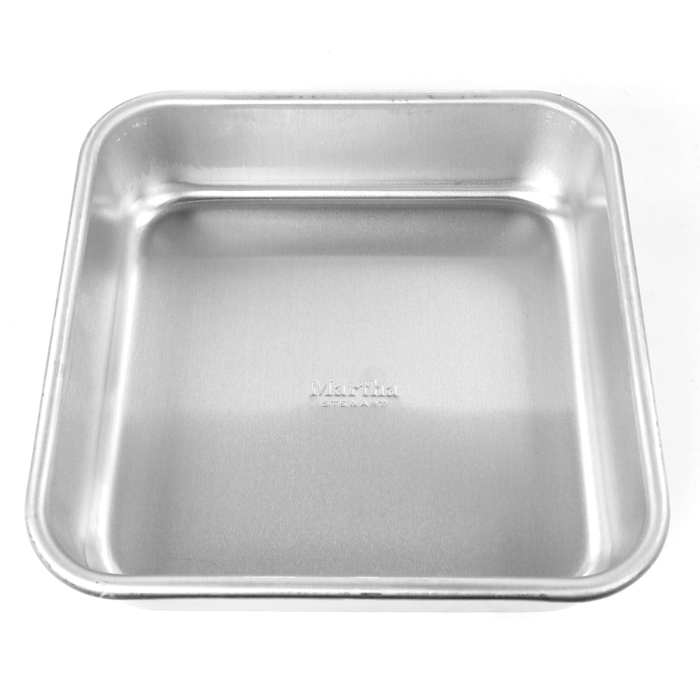 Martha Stewart Square Cake Pan, 9in, Silver