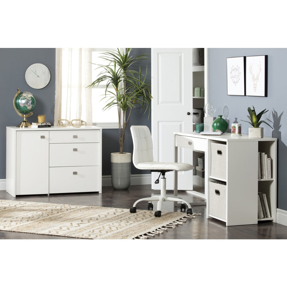 South Shore Interface Storage Unit, 3 Drawers, Pure White