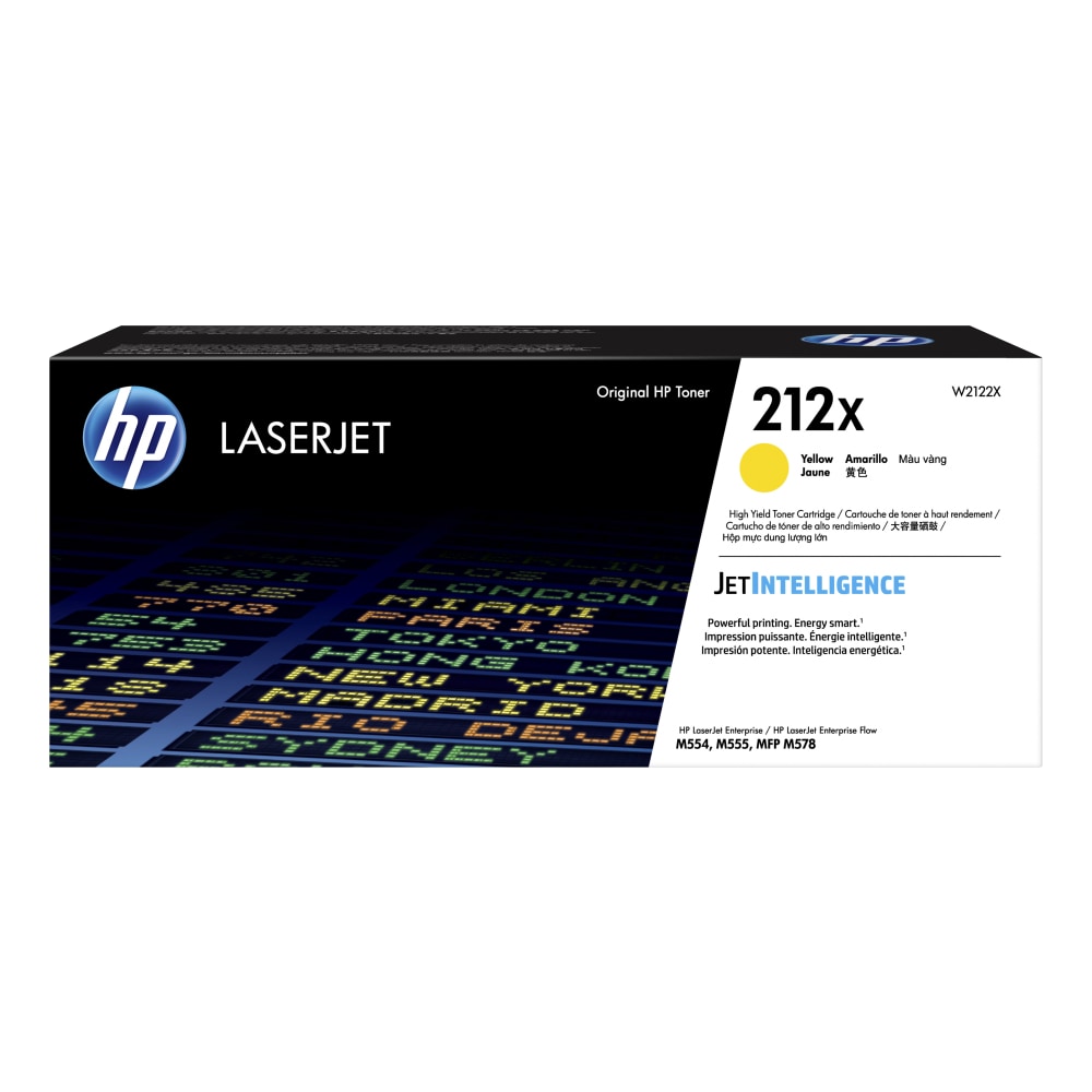 HP 212X Yellow High Yield Toner Cartridge, W2122X