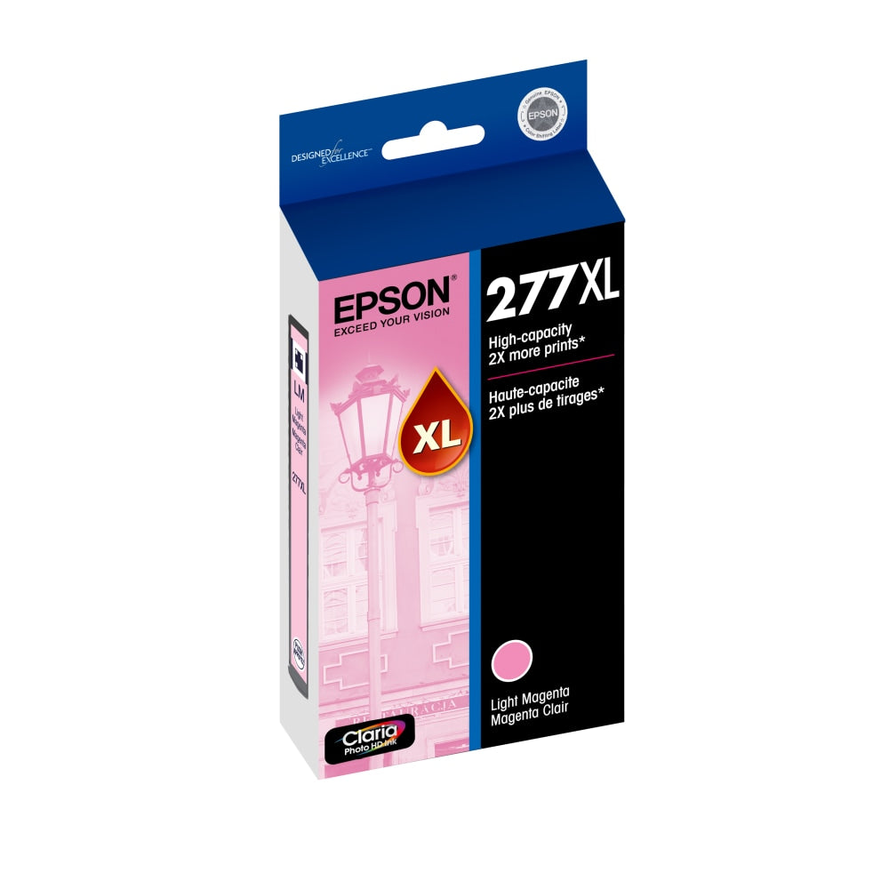 Epson 277XL Claria Light Magenta High-Yield Ink Cartridge, T277XL620-S