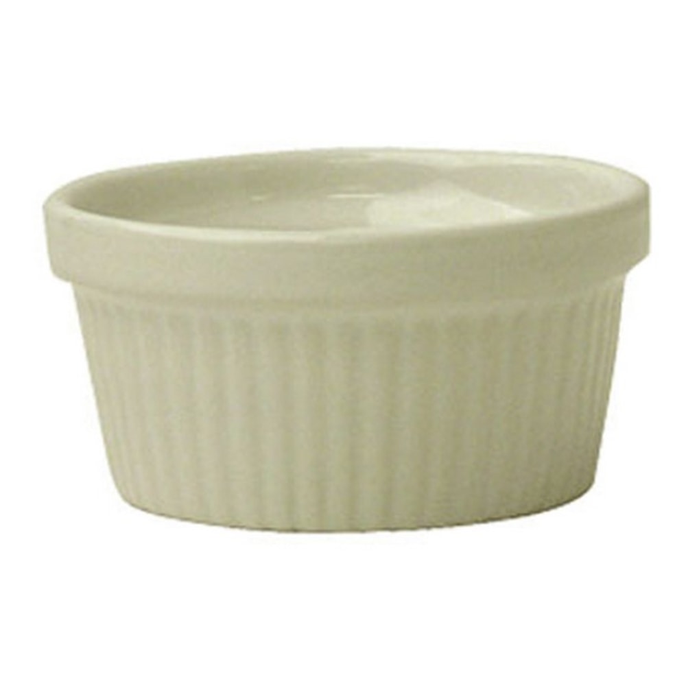 International Tableware Stone American Fluted Ramekins, 8 Oz, White, Pack Of 36 Ramekins