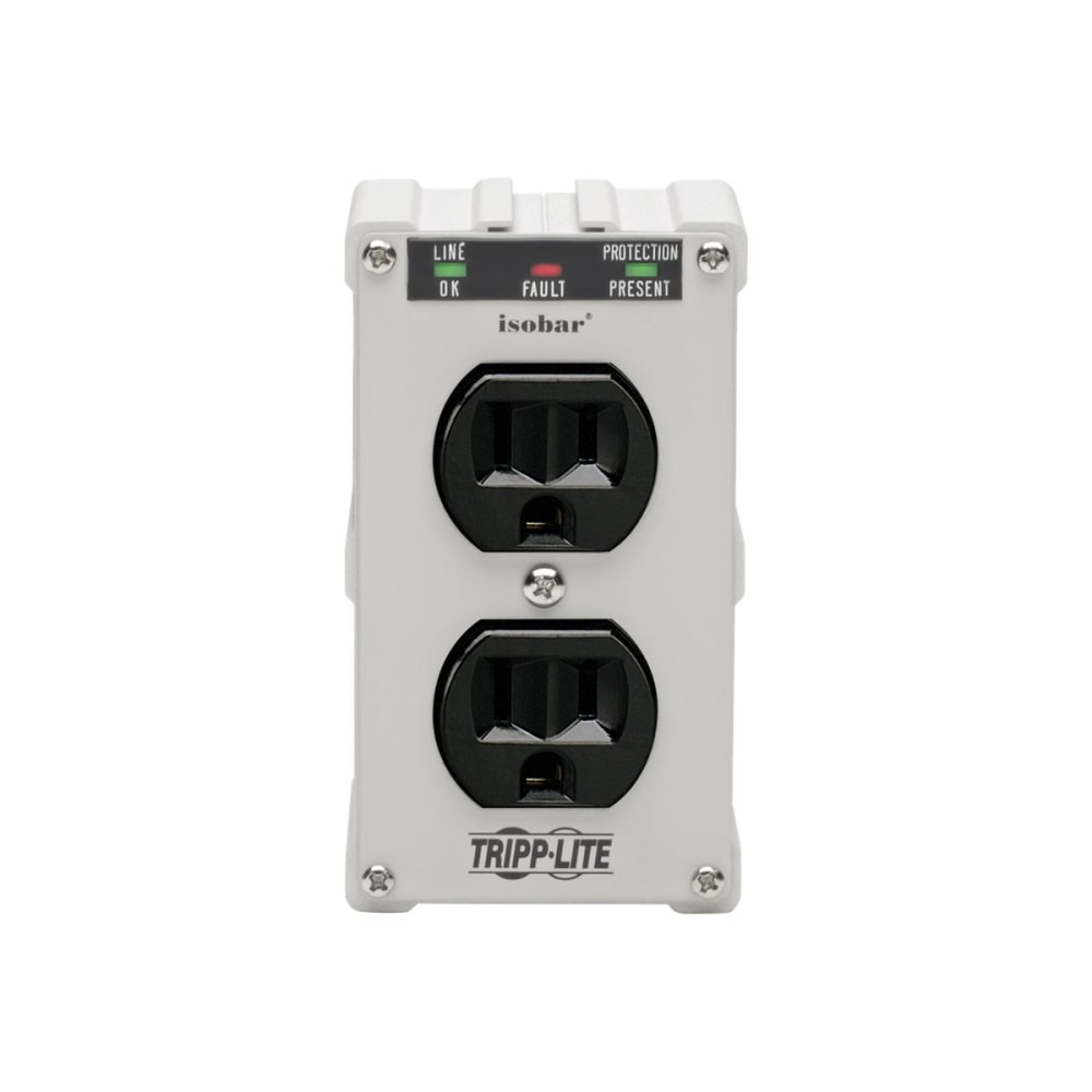 Tripp Lite Isobar Surge Protector Wallmount Direct Plug In 2 Outlet 1410 J - Surge protector - AC 120 V - 1800 Watt - output connectors: 2 - Canada, United States - gray