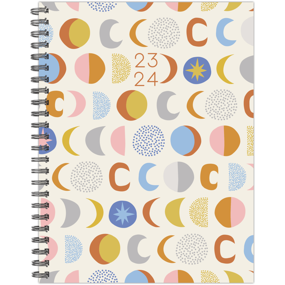 2023-2024 Willow Creek Press Softcover Weekly/Monthly Academic Planner, 9in x 6-1/2in, Luna, July 2023 To June 2024