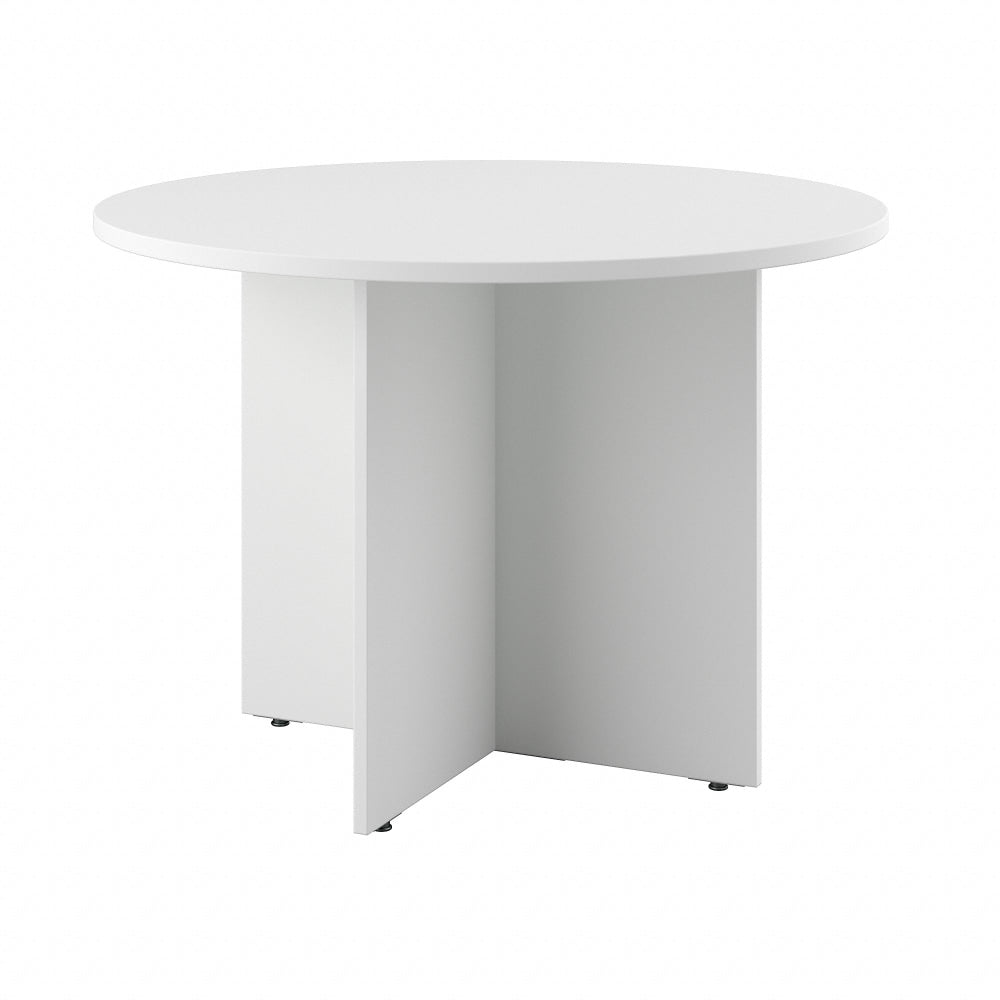 Bush Business Furniture 42in Round Conference Table, White, Standard Delivery