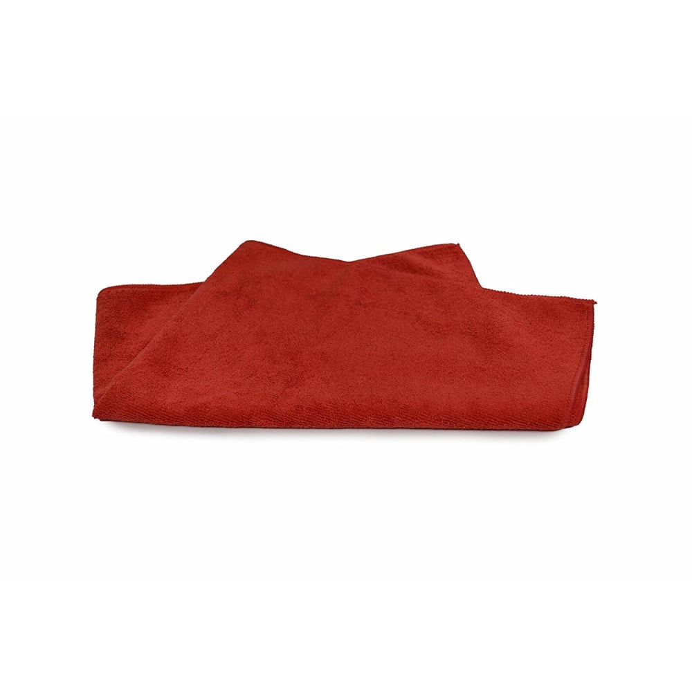 Pro-Clean Basics Microfiber Towels, Terry Microfiber, 16in x 27in, Red, Pack Of 48 Towels