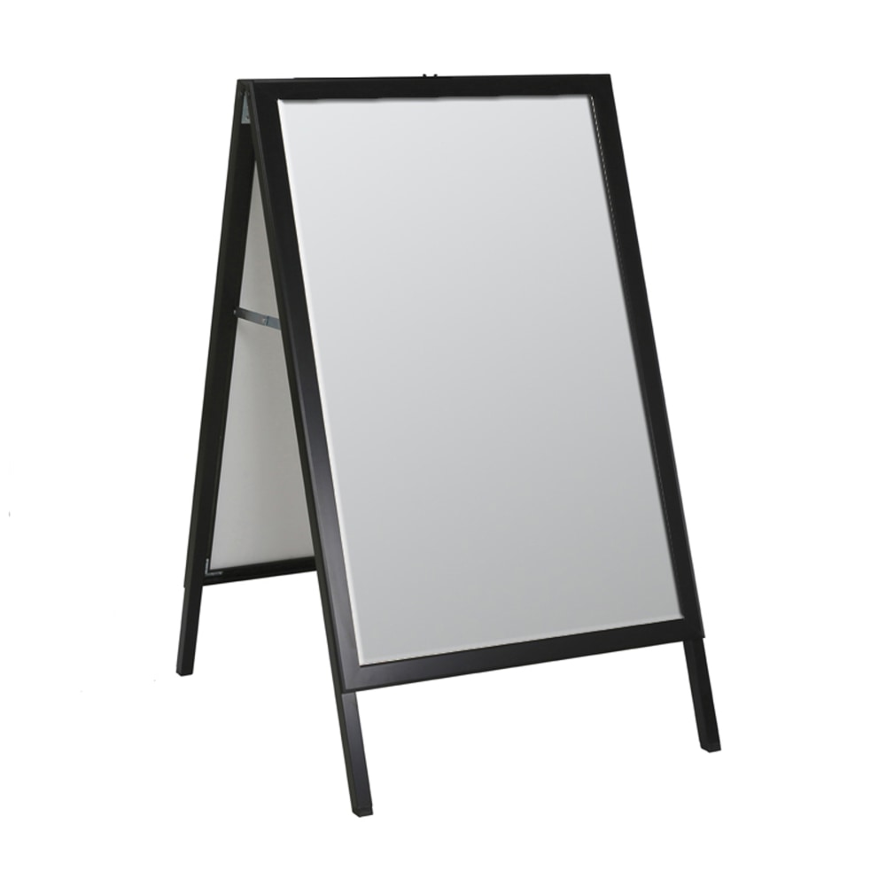 Azar Displays Slide In A-Frame Sign Holder, 24inW x 36inH Graphic, Black Plastic Frame