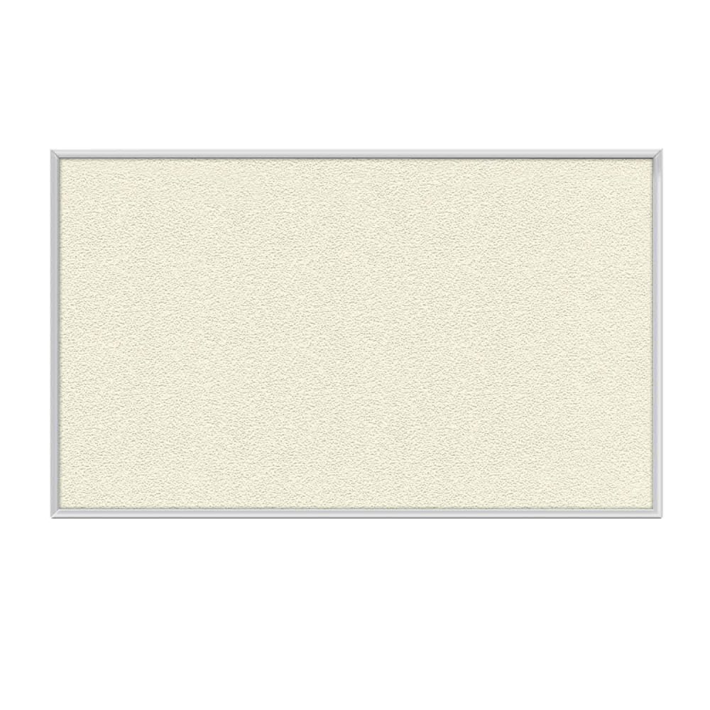 Ghent Aluminum Frame Vinyl Bulletin Board, 24in x 24in, Ivory, Satin Frame