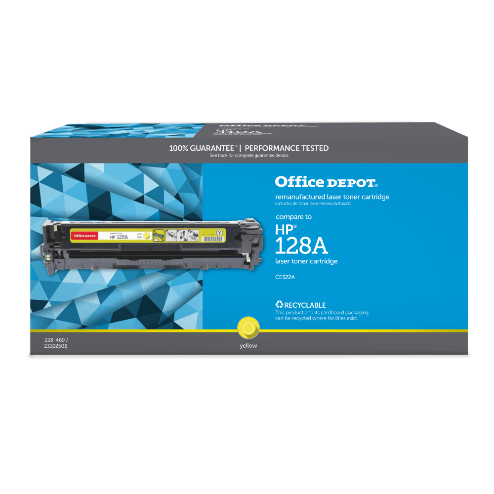 Office Depot Remanufactured Yellow Toner Cartridge Replacement For HP 128A, OD1415Y