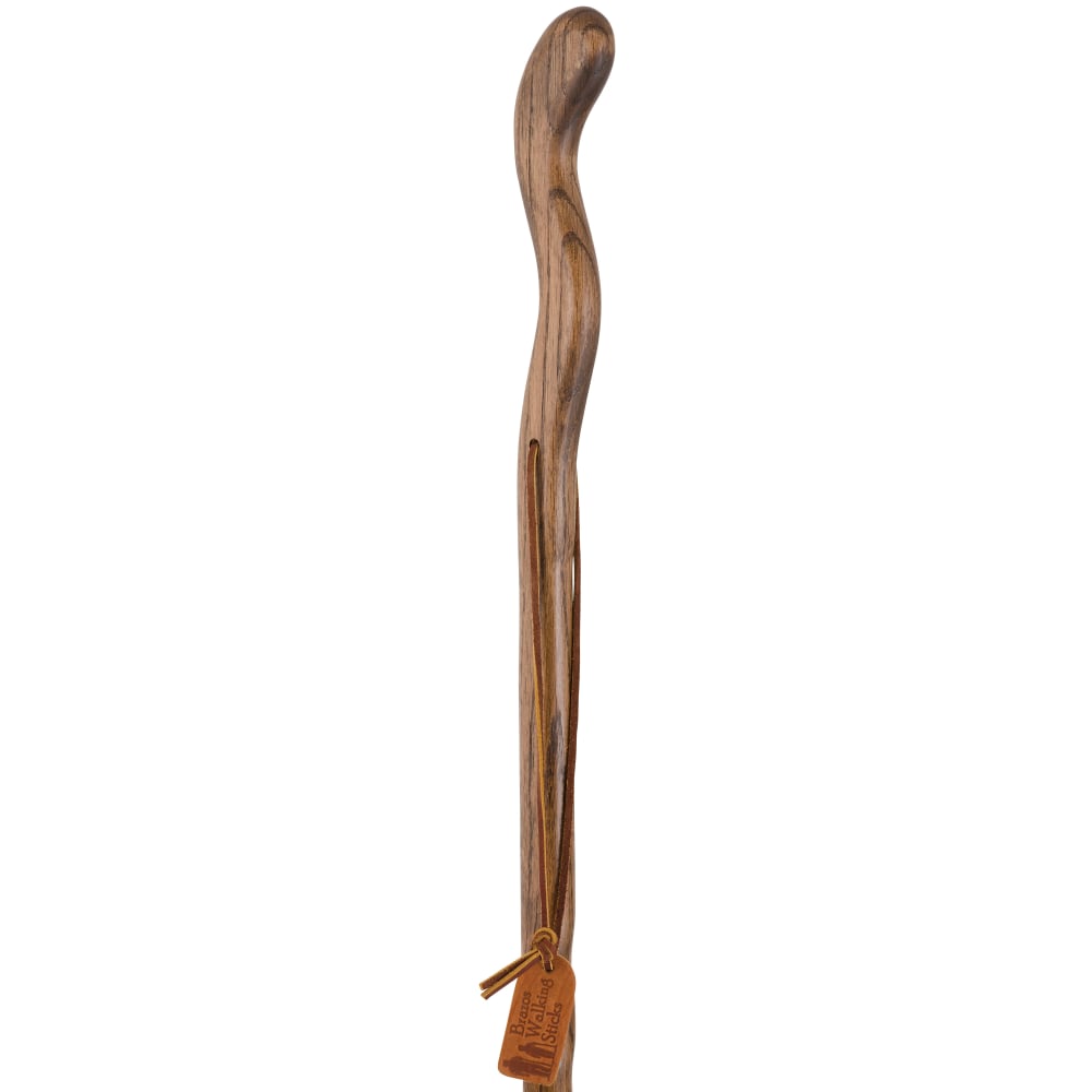 Brazos Walking Sticks Fitness Walker Oak Walking Stick, 58in, Brown