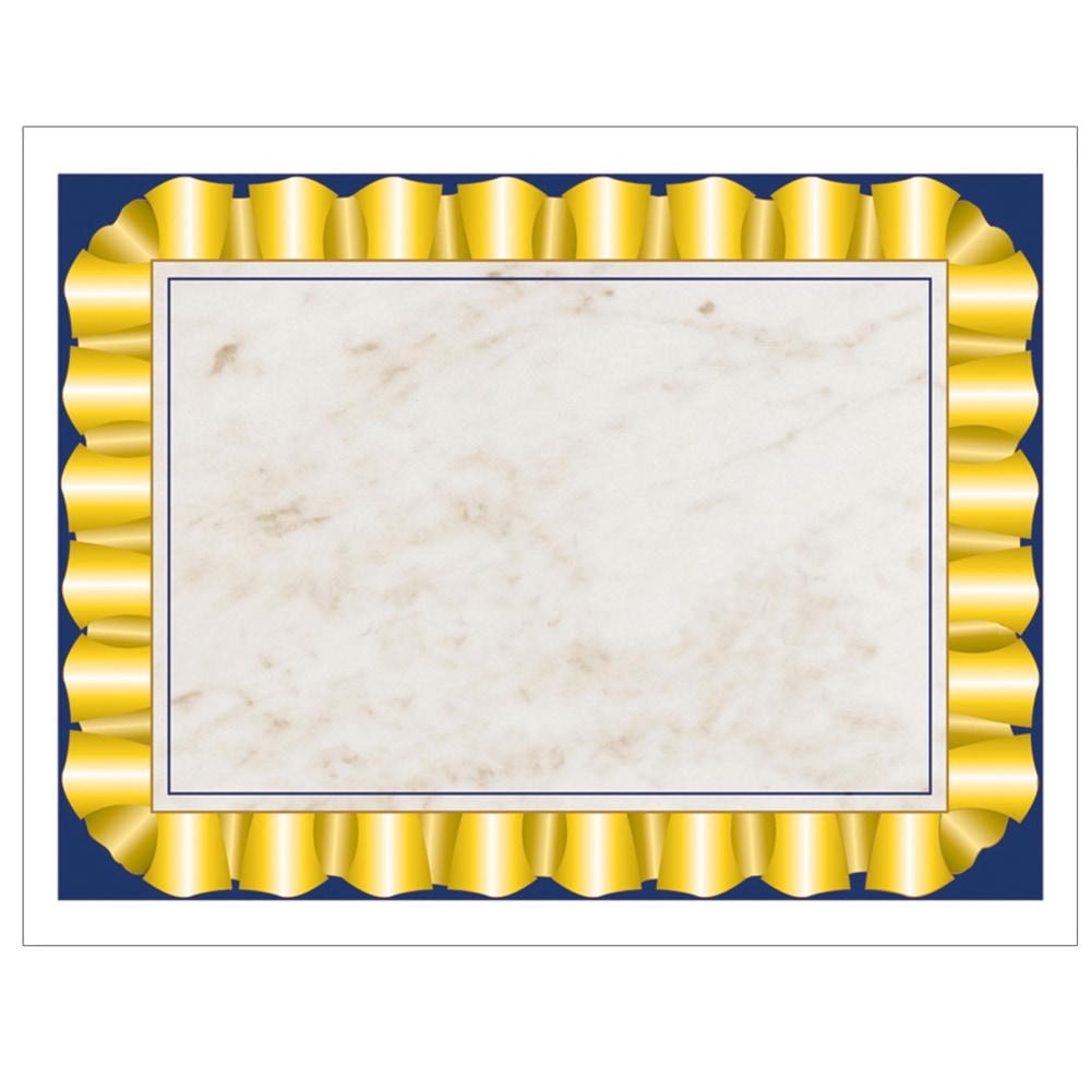 Hayes Certificates, 8-1/2in x 11in, Gold Ribbon Border, 50 Certificates Per Pack, Set Of 3 Packs