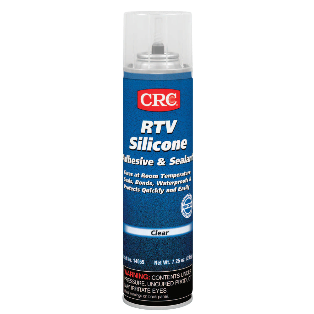 CRC RTV Silicone Adhesive/Sealants, 8 Oz Tube, Clear, Pack Of 12 Tubes