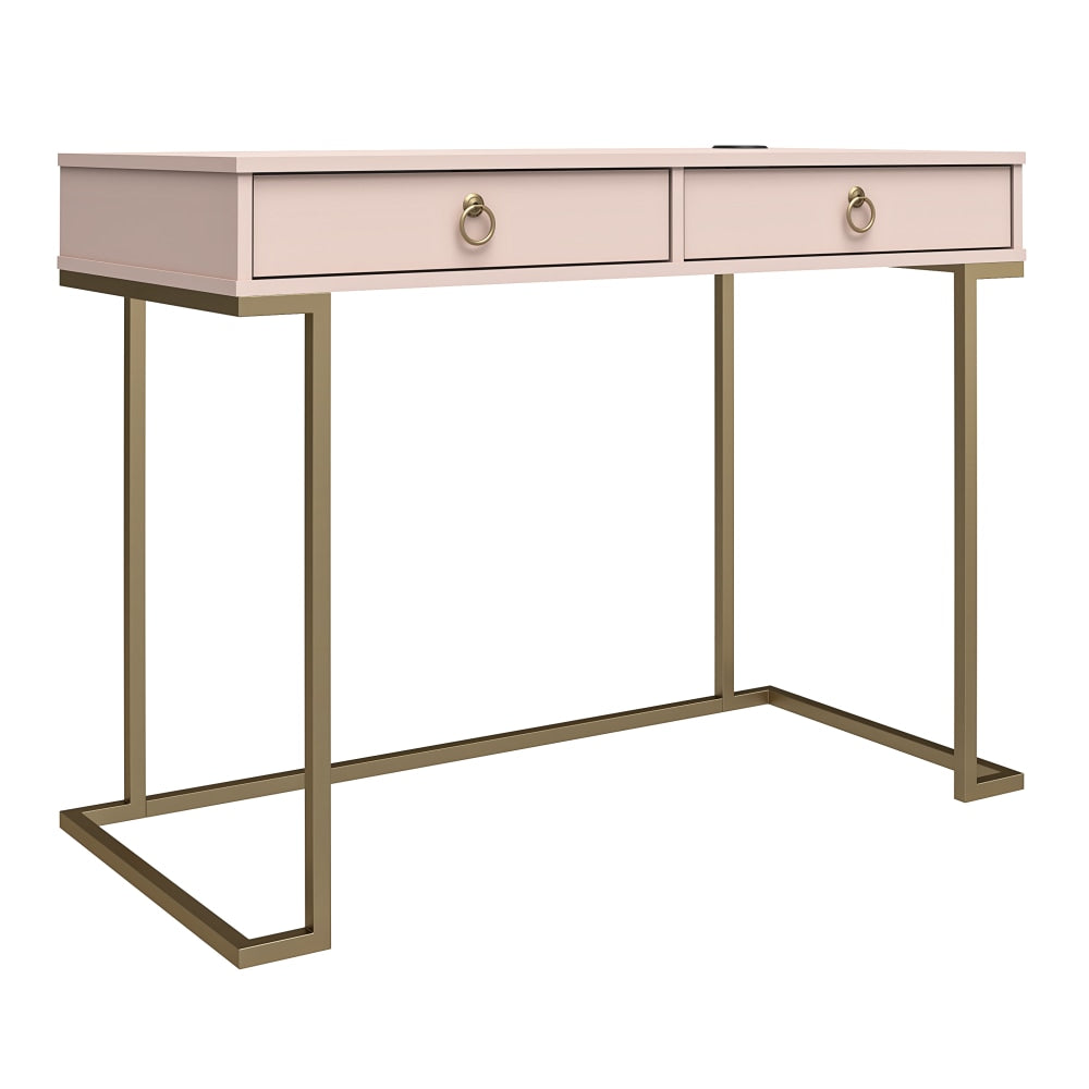 Ameriwood Home Camila 42inW Writing Desk, Pink