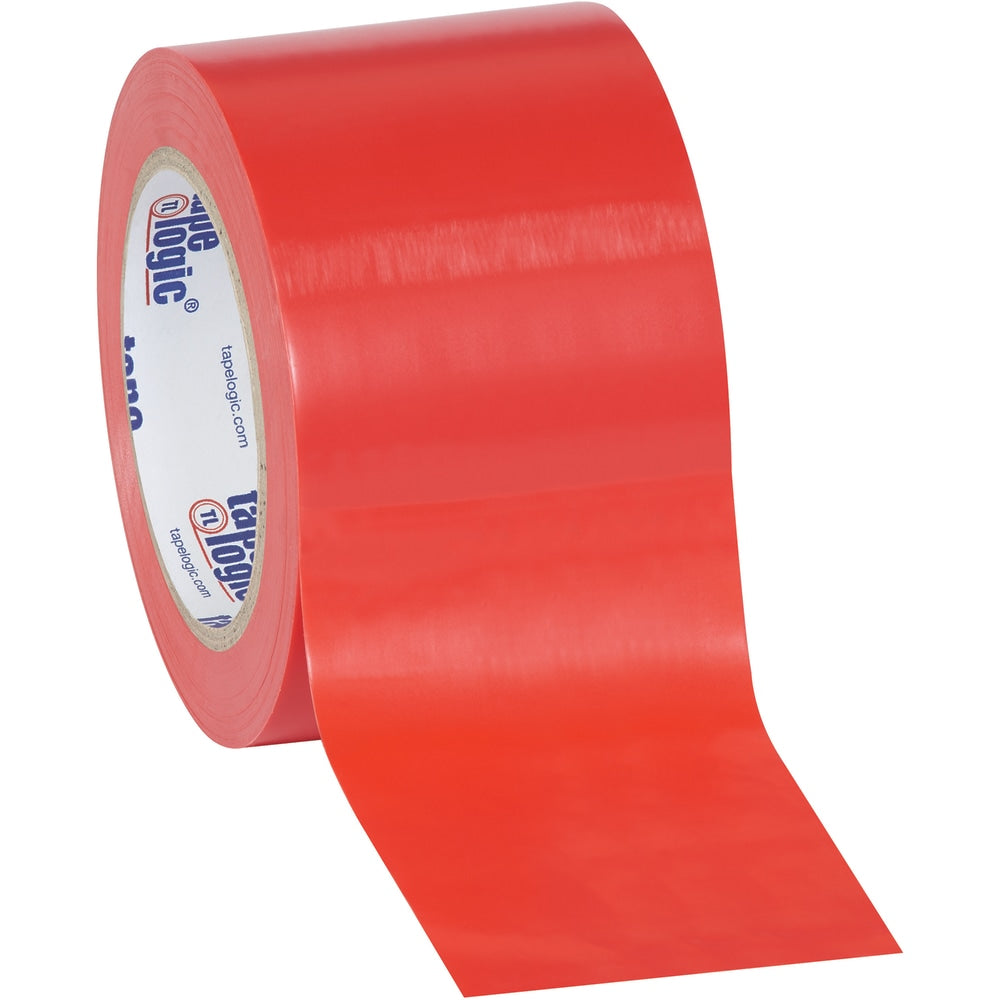 BOX Packaging Solid Vinyl Safety Tape, 3in Core, 3in x 36 Yd., Red, Case Of 3