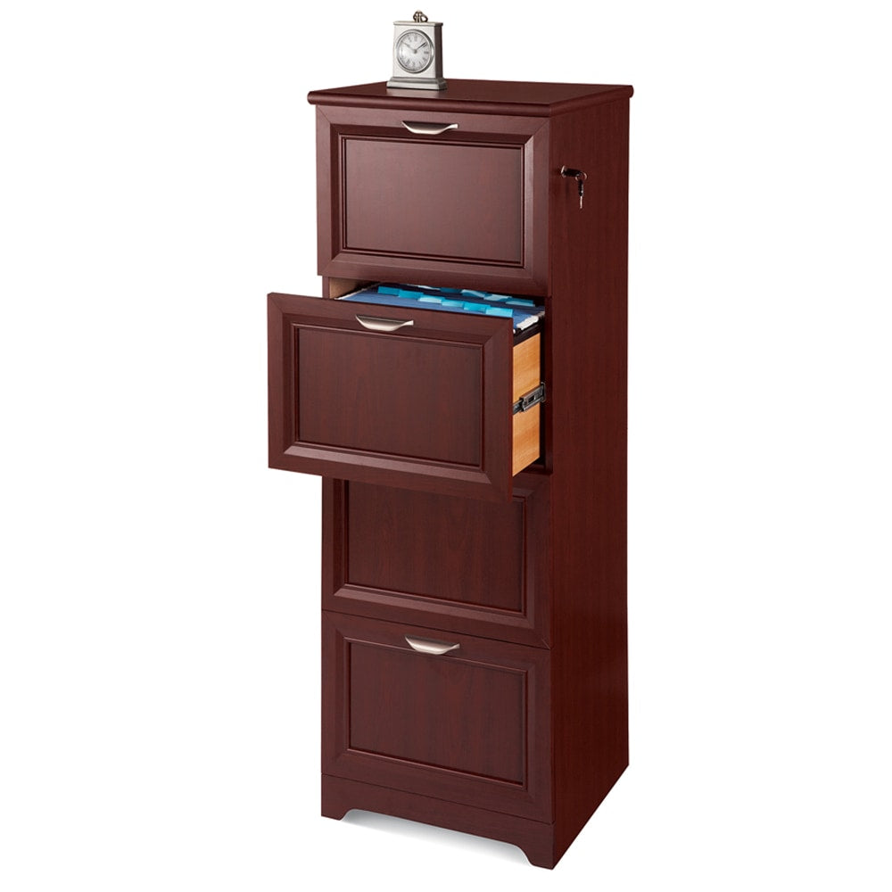 Realspace Magellan 19inD Vertical 4-Drawer File Cabinet, Classic Cherry