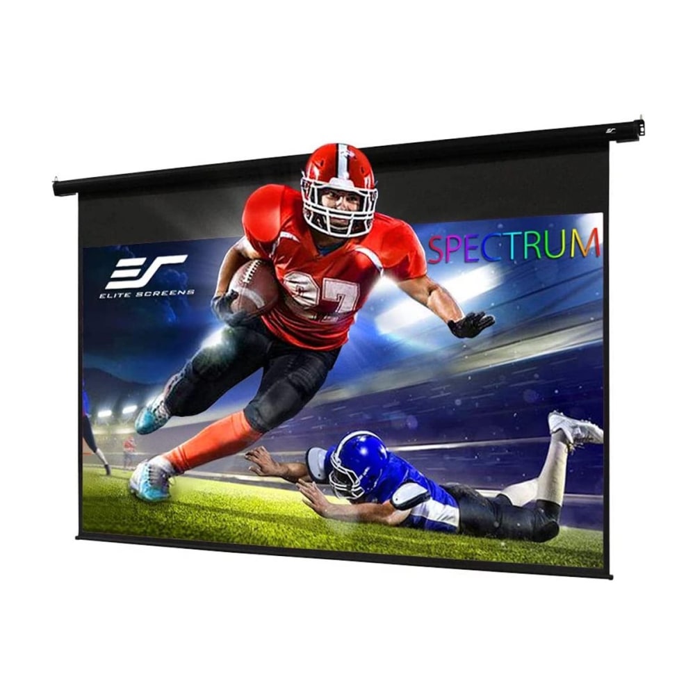 Elite Spectrum Series Electric125H - Projection screen - ceiling mountable, wall mountable - motorized - 125in (125.2 in) - 16:9 - Matte White - black