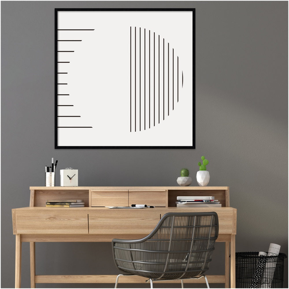 Amanti Art Modern Statement Stripes 1 by The Creative Bunch Studio Wood Framed Wall Art Print, 41inW x 41inH, Black