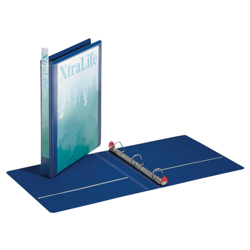 Cardinal XtraLife Locking Slant-D Ring 3-Ring Binder, 1in D-Rings, Blue