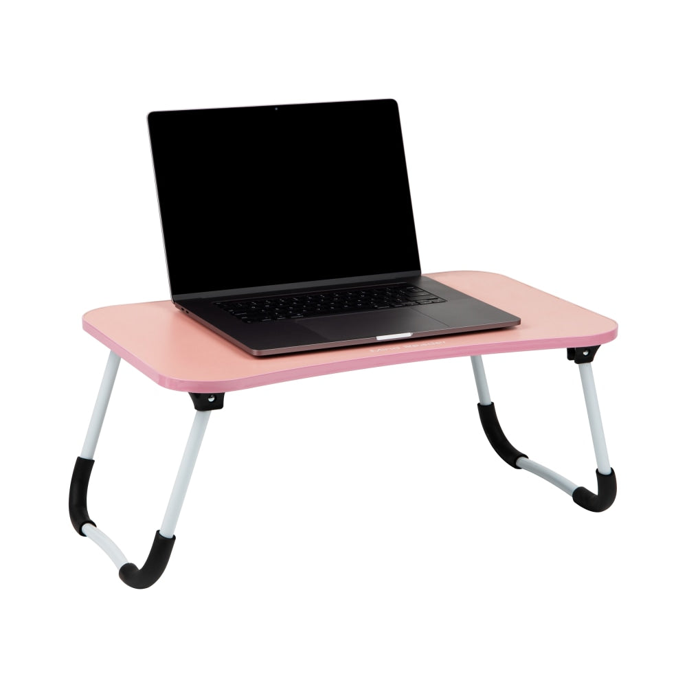 Mind Reader Woodland Collection Portable Laptop Desk with Folding Legs, 10-1/2in H x 13-3/4in W x 24-1/4in L, Pink