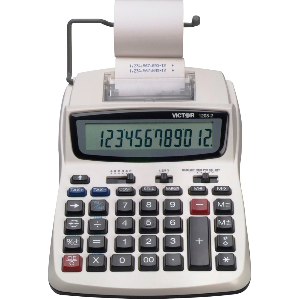 Victor 1208-2 Compact Commercial Printing Calculator