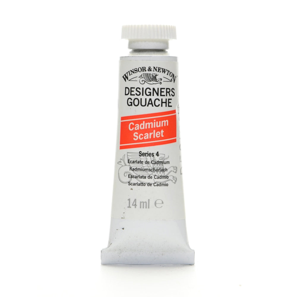 Winsor & Newton Designers Gouache, 14 mL, Cadmium Scarlet, 106