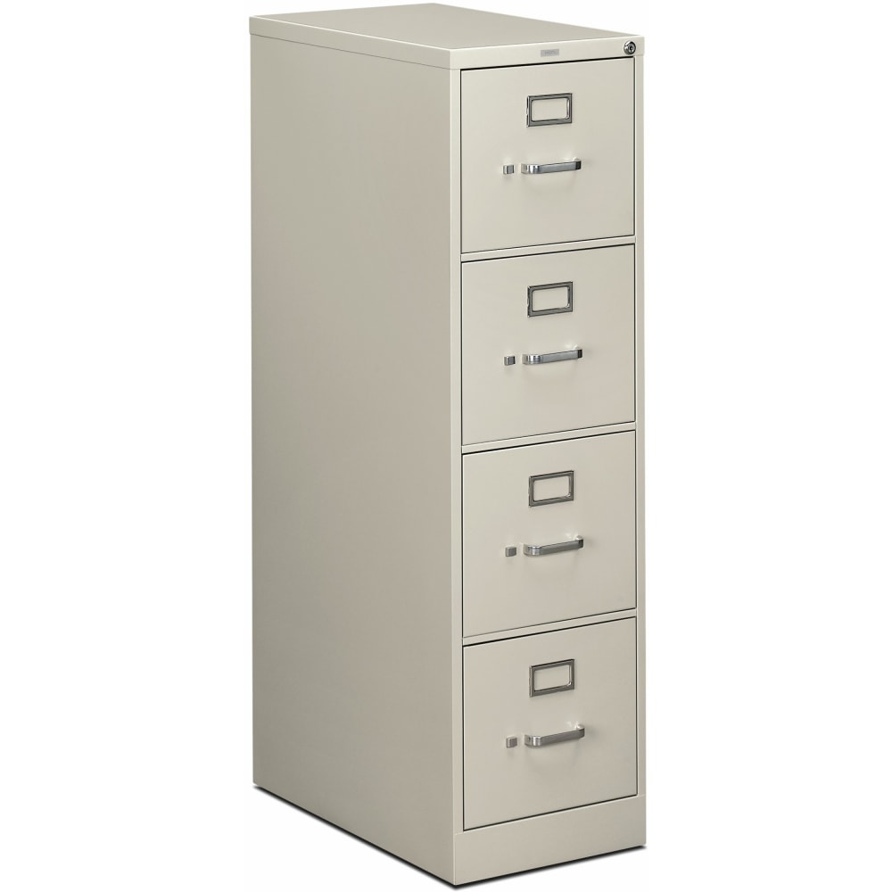 HON 510 25inD Vertical 4-Drawer File Cabinet, Light Gray