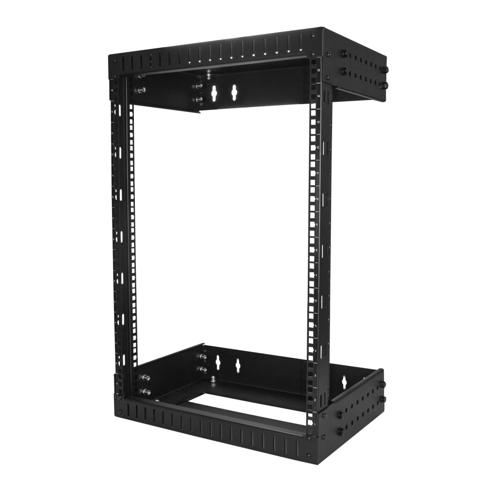 StarTech.com 15U Wallmount Server Rack with Adjustable Rails - Up to 20 Inches Depth - 19in Wide - Mount your server or networking equipment to the wall, using this adjustable 15U open frame rack - Easy installation