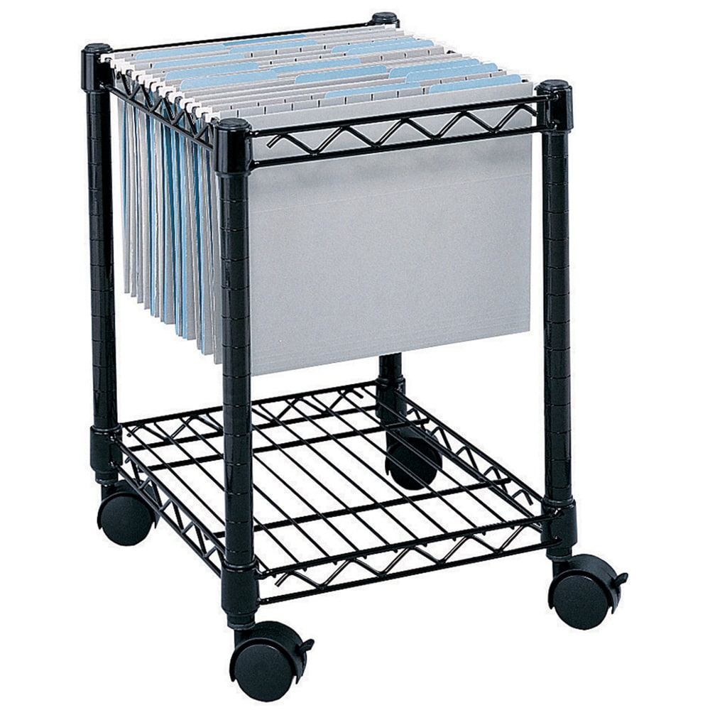 Safco Rolling Cart, Letter/Legal, Black