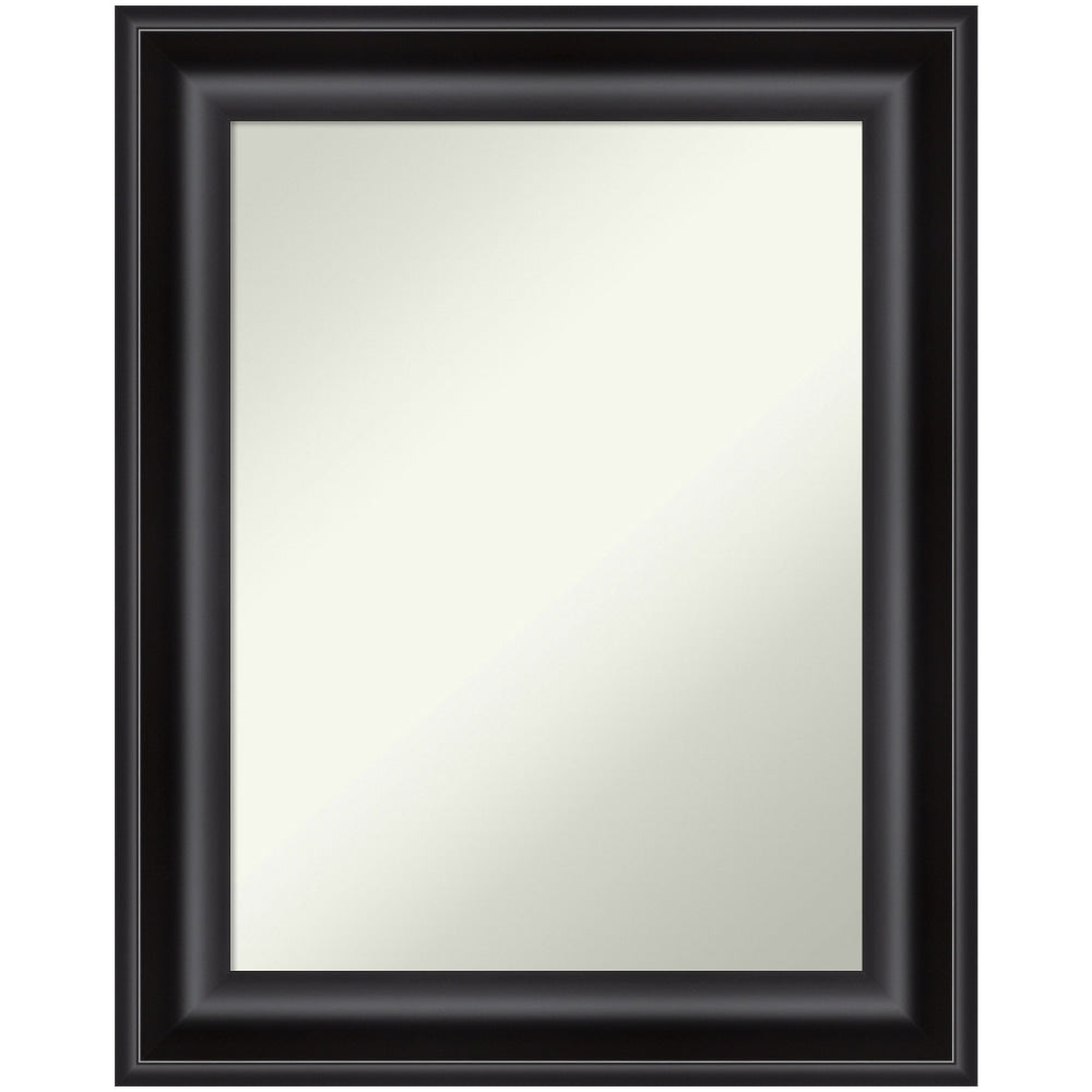 Amanti Art Non-Beveled Rectangle Framed Bathroom Wall Mirror, 29-3/4in x 23-3/4in, Grand Black