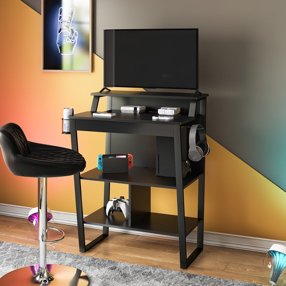 Ameriwood Home NTense Genesis 30inW Standing Gaming Desk, Black