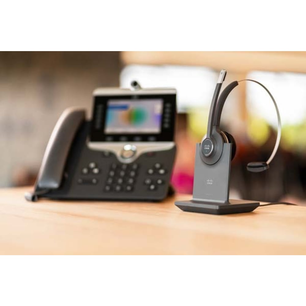 Cisco 521 Headset - Mono - Mini-phone (3.5mm), USB - Wired - Over-the-head - Monaural - Supra-aural - Uni-directional, Electret, Condenser Microphone - Black