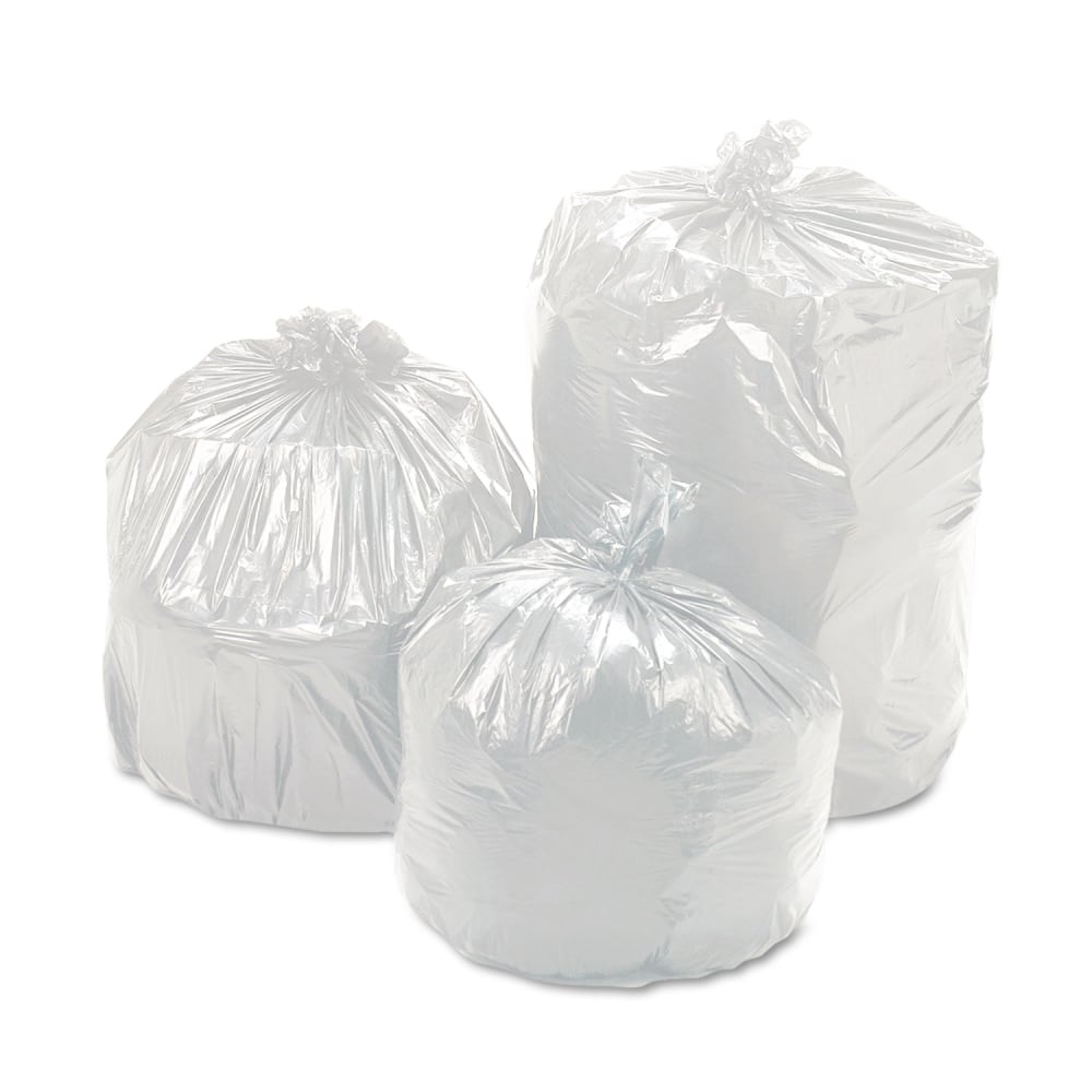 SKILCRAFT Shredder Bags, 49in x 51in, 60 Gallons, Clear, 25 Bags Per Roll, Set of 2 Rolls, (AbilityOne 8105-01-557-4982)